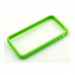 Wholesale iPhone 4S 4 Bumper with Chrome Button (Green)